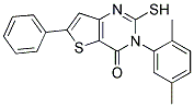 3-(2,5-DIMETHYL-PHENYL)-2-MERCAPTO-6-PHENYL-3H-THIENO[3,2-D]PYRIMIDIN-4-ONE 结构式