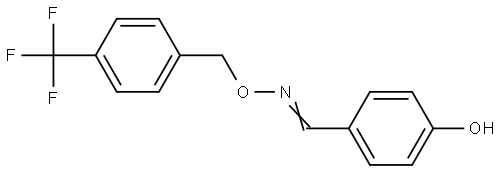 4-Hydroxybenzenecarbaldehyde O-[4-(trifluoromethyl)benzyl]oxime 结构式