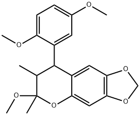 8-(2,5-DIMETHOXYPHENYL)-6,7-DIMETHYL-7,8-DIHYDRO-6H-[1,3]DIOXOLO[4,5-G]CHROMEN-6-YL METHYL ETHER 结构式