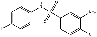 3-氨基-4-氯-N-(4-碘苯基)苯并-1-磺酰胺 结构式