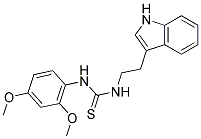 N-(2,4-DIMETHOXYPHENYL)-N'-[2-(1H-INDOL-3-YL)ETHYL]THIOUREA 结构式