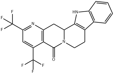 2,4-BIS(TRIFLUOROMETHYL)-8,13,13B,14-TETRAHYDROINDOLO[2',3':3,4]PYRIDO[1,2-G][1,6]NAPHTHYRIDIN-5(7H)-ONE 结构式