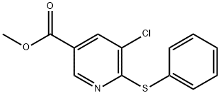 METHYL 5-CHLORO-6-(PHENYLSULFANYL)NICOTINATE 结构式