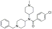 N-(1-Benzylpiperidin-4-yl)-4-chloro-N-(1-methylpiperidin-4-yl)benzamide 结构式