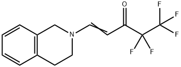 (E)-1-(3,4-二氢异喹啉-2(1H)-基)-4,4,5,5,5-五氟戊-1-烯-3-酮 结构式