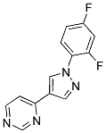 4-[1-(2,4-Difluorophenyl)-1H-pyrazol-4-yl]pyrimidine 结构式