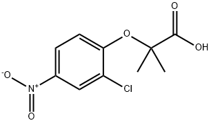 2-(2-氯-4-硝基-苯氧基)-2-甲基-丙酸 结构式