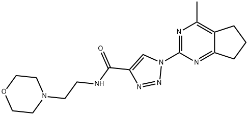 1-(4-METHYL-6,7-DIHYDRO-5H-CYCLOPENTA[D]PYRIMIDIN-2-YL)-N-(2-MORPHOLINOETHYL)-1H-1,2,3-TRIAZOLE-4-CARBOXAMIDE 结构式