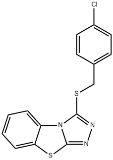 3-(4-Chloro-benzylsulfanyl)-benzo[4,5]thiazolo[2,3-c][1,2,4]triazole 结构式