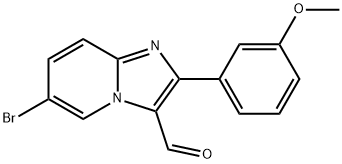 6-Bromo-2-(3-methoxy-phenyl)-imidazo[1,2-a]-pyridine-3-carbaldehyde 结构式