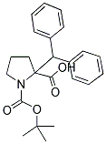 BOC-ALPHA-(DIPHENYLMETHYL)-DL-PRO-OH 结构式