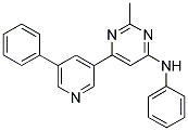 2-METHYL-N-PHENYL-6-(5-PHENYLPYRIDIN-3-YL)PYRIMIDIN-4-AMINE 结构式