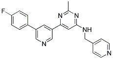 6-[5-(4-FLUOROPHENYL)PYRIDIN-3-YL]-2-METHYL-N-(PYRIDIN-4-YLMETHYL)PYRIMIDIN-4-AMINE 结构式