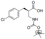 (R)-2-(TERT-BUTOXYCARBONYLAMINO-METHYL)-3-(4-CHLORO-PHENYL)-PROPIONIC ACID 结构式