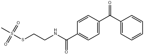 BENZOPHENONE-4-CARBOXAMIDOETHYL METHANETHIOSULFONATE 结构式