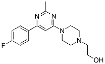 2-(4-[6-(4-FLUOROPHENYL)-2-METHYLPYRIMIDIN-4-YL]PIPERAZIN-1-YL)ETHANOL 结构式