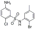 5-Amino-N-(2-bromo-5-methyl-phenyl)-2-chloro-benzenesulfonamide 结构式