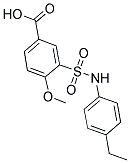 3-(4-ETHYL-PHENYLSULFAMOYL)-4-METHOXY-BENZOIC ACID 结构式