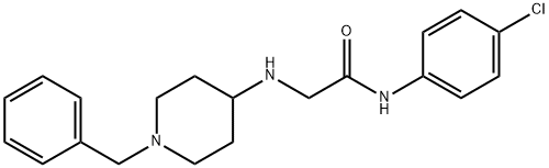 2-[(1-Benzyl-4-piperidinyl)amino]-N-(4-chlorophenyl)acetamide 结构式