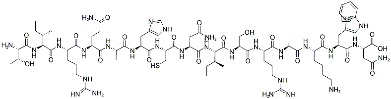 H-Thr-Ile-Arg-Gln-Ala-His-Cys-Asn-Ile-Ser-Arg-Ala-Lys-Trp-Asn-OH 结构式