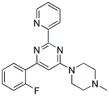 4-(2-FLUOROPHENYL)-6-(4-METHYLPIPERAZIN-1-YL)-2-PYRIDIN-2-YLPYRIMIDINE 结构式