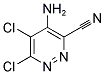 4-AMINO-5,6-DICHLOROPYRIDAZINE-3-CARBONITRILE 结构式