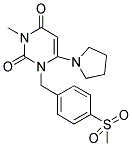 3-METHYL-1-[4-(METHYLSULFONYL)BENZYL]-6-PYRROLIDIN-1-YLPYRIMIDINE-2,4(1H,3H)-DIONE 结构式