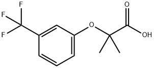 2-甲基-2-[3-(三氟甲基)苯氧基]丙酸 结构式