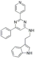 [2-(1H-INDOL-3-YL)-ETHYL]-(6-PHENYL-2-PYRIDIN-4-YL-PYRIMIDIN-4-YL)-AMINE 结构式