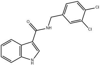 N-(3,4-DICHLOROBENZYL)-1H-INDOLE-3-CARBOXAMIDE 结构式