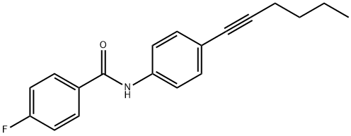 4-FLUORO-N-[4-(1-HEXYNYL)PHENYL]BENZENECARBOXAMIDE 结构式