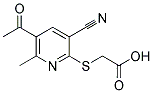 [(5-ACETYL-3-CYANO-6-METHYLPYRIDIN-2-YL)THIO]ACETIC ACID 结构式