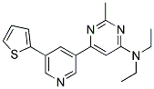 N,N-DIETHYL-2-METHYL-6-(5-THIEN-2-YLPYRIDIN-3-YL)PYRIMIDIN-4-AMINE 结构式