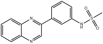 N-(3-(喹喔啉-2-基)苯基)甲磺酰胺 结构式