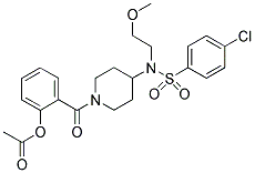 ACETIC ACID, 2-[(4-(((4-CHLOROPHENYL)SULPHONYL)(2-METHOXYETHYL)AMINO)PIPERIDIN-1-YL)CARBONYL]PHENYL ESTER 结构式
