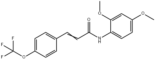 N-(2,4-DIMETHOXYPHENYL)-3-[4-(TRIFLUOROMETHOXY)PHENYL]ACRYLAMIDE 结构式