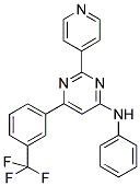 N-PHENYL-2-PYRIDIN-4-YL-6-[3-(TRIFLUOROMETHYL)PHENYL]PYRIMIDIN-4-AMINE 结构式