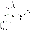 1-BENZYL-6-(CYCLOPROPYLAMINO)-3-METHYLPYRIMIDINE-2,4(1H,3H)-DIONE 结构式