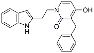 3-BENZYL-4-HYDROXY-1-[2-(1H-INDOL-2-YL)ETHYL]-2(1H)-PYRIDINONE 结构式