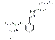 1,2-DIAZA-3-[2-[(4,6-DIMETHOXYPYRIMIDIN-2-YL)OXY]PHENYL]-1-(4-METHOXYPHENYL)PROP-2-ENE 结构式