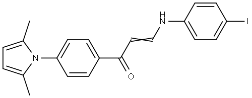 (E)-1-[4-(2,5-Dimethyl-1H-pyrrol-1-yl)phenyl]-3-(4-iodoanilino)-2-propen-1-one 结构式