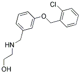 2-((3-((2-CHLOROBENZYL)OXY)BENZYL)AMINO)ETHANOL 结构式