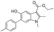 ETHYL 5-HYDROXY-1,2-DIMETHYL-6-(4-METHYLPHENYL)-1H-INDOLE-3-CARBOXYLATE 结构式