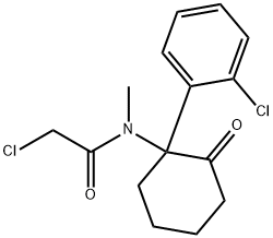 2-氯-N-[1-(2-氯苯基)-2-氧代环己基]-N-甲基乙酰胺 结构式