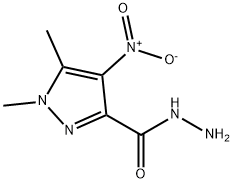 1,5-二甲基-4-硝基-1H-吡唑-3-碳酰肼 结构式