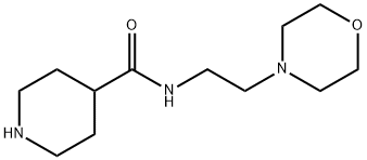 N-[2-(吗啉-4-基)乙基]哌啶-4-甲酰胺 结构式