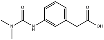 3-(3,3-DIMETHYL-UREIDO)-PHENYLACETIC ACID 结构式