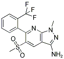 1-METHYL-5-(METHYLSULFONYL)-6-(2-(TRIFLUOROMETHYL)PHENYL)-(1H)-PYRAZOLO[3,4-B]PYRIDINE-3-AMINE 结构式