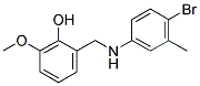 2-[(4-BROMO-3-METHYLANILINO)METHYL]-6-METHOXYBENZENOL 结构式