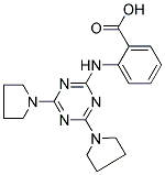 2-[(4,6-DIPYRROLIDIN-1-YL-1,3,5-TRIAZIN-2-YL)AMINO]BENZOIC ACID 结构式